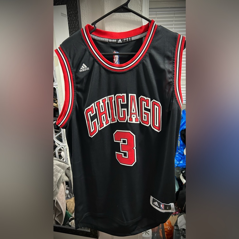 New Black Dwayne Wade Bulls Jersey